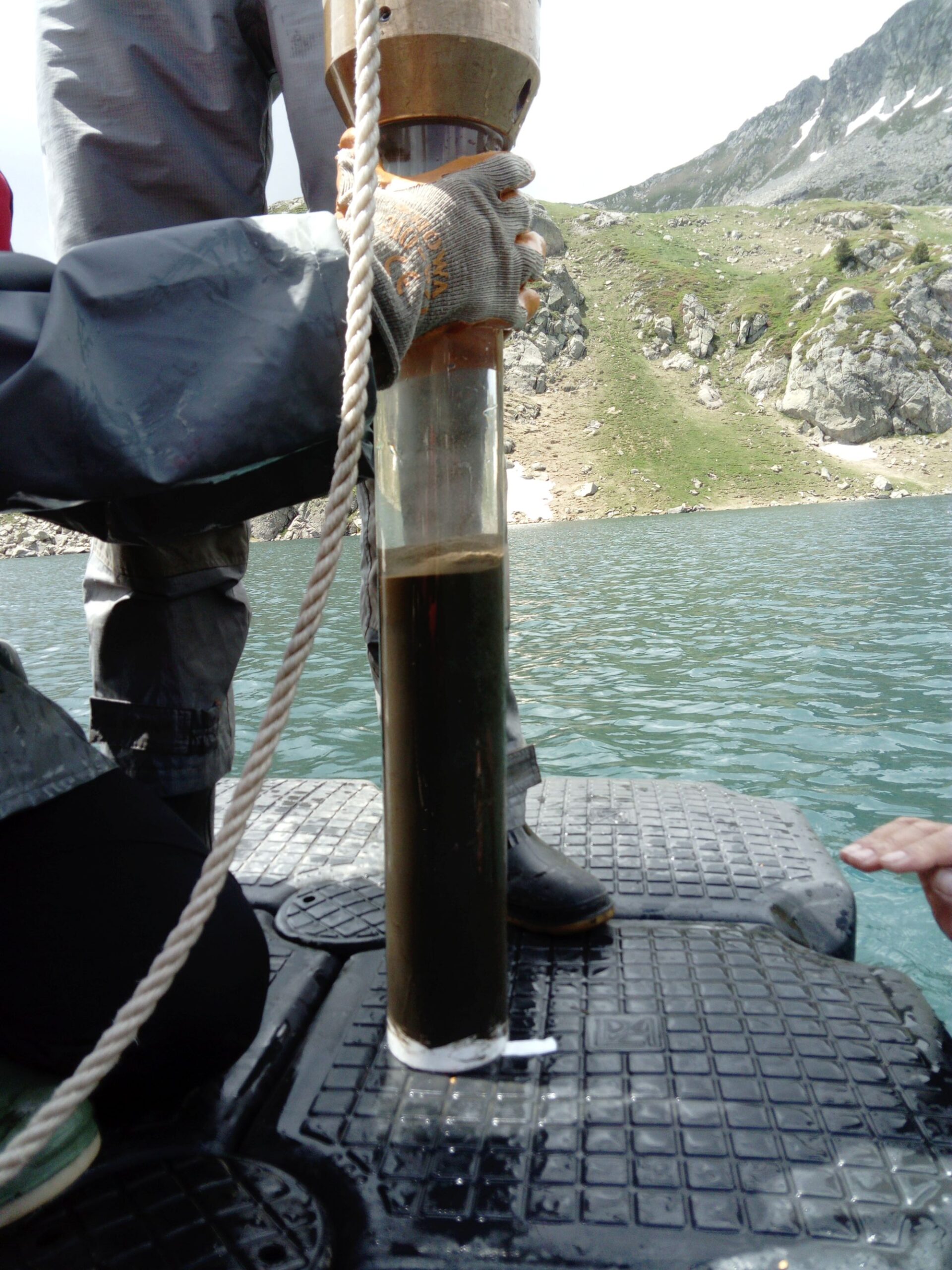 Testimoni de sediment analitzat en l'estudi. Autor imatge: Elena Fagín.